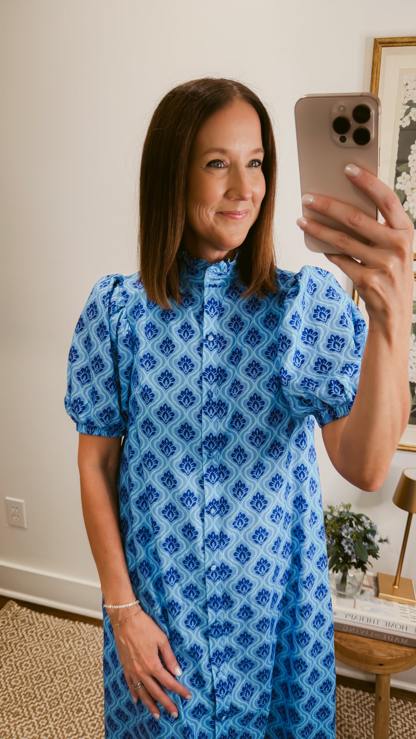 Camille Printed Midi Dress