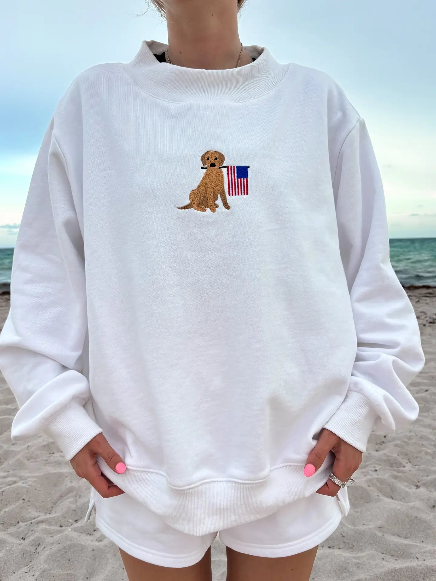 The Golden Retriever Flag Sweatshirt