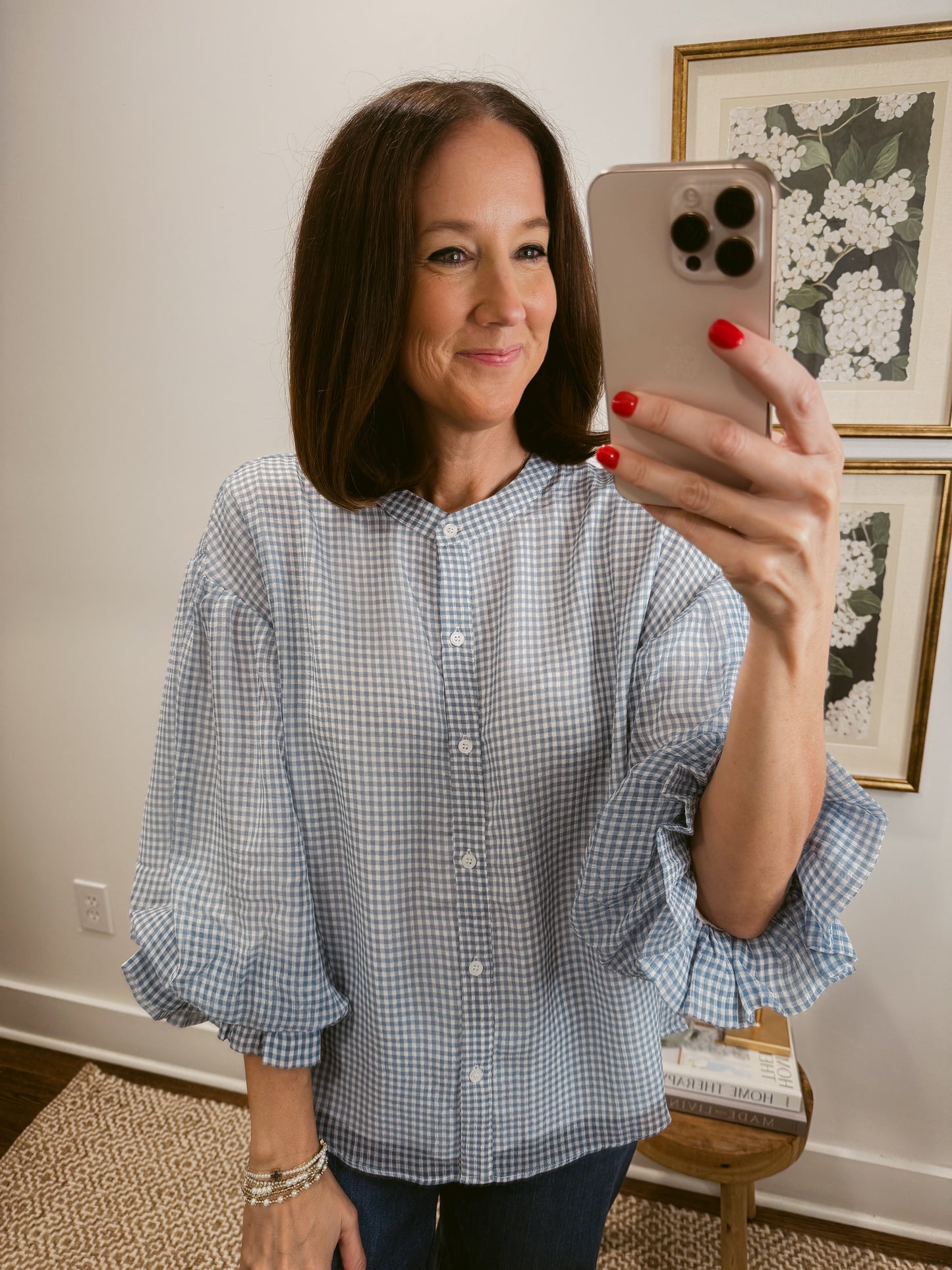 Bluebird Gingham Top