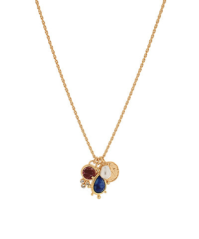 Blue and Purple Pendant Charm Necklace