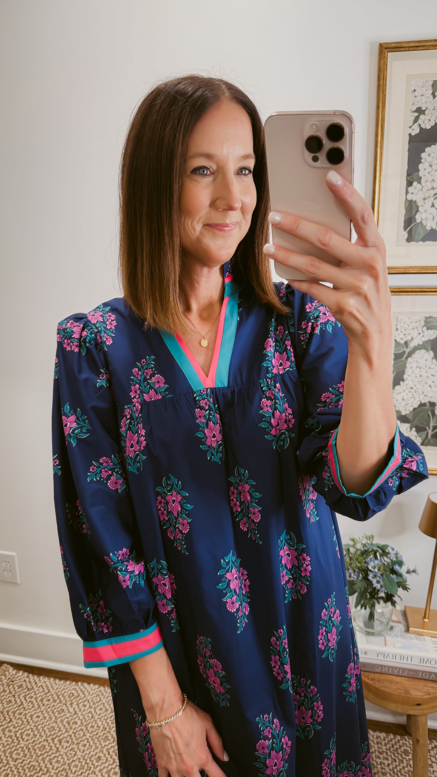Magnolia Bloom Midi Dress