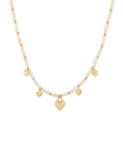Gold Heart Charm Necklace