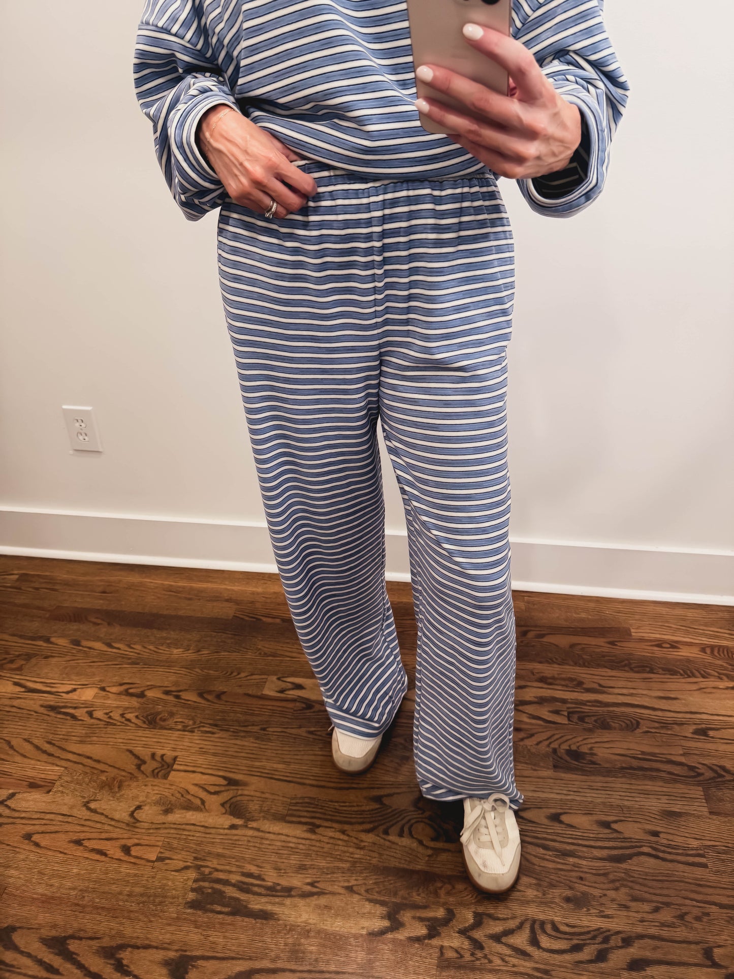 The Morgan Striped Pants in Blue