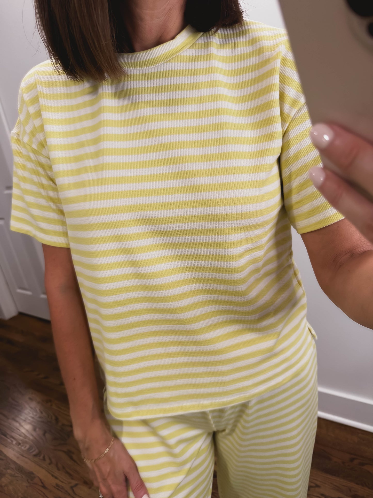 The Sandbar Striped Top in Yellow