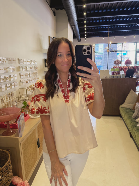 The Marigold Meadow Top