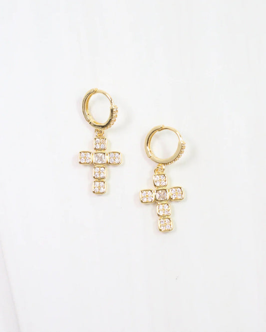 Nadia Cross Earring Gold