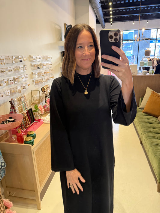 The Classic Sweater Midi Dress in Black