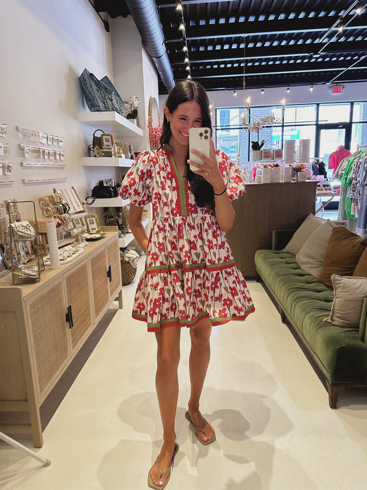 ***NOW AVAILABLE IN PLUS-The Camilla Dress in Red and Green (S-2X)