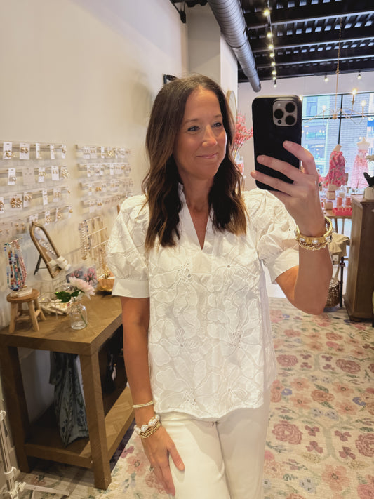 The Parisian Top in White (Available PLUS SIZES)