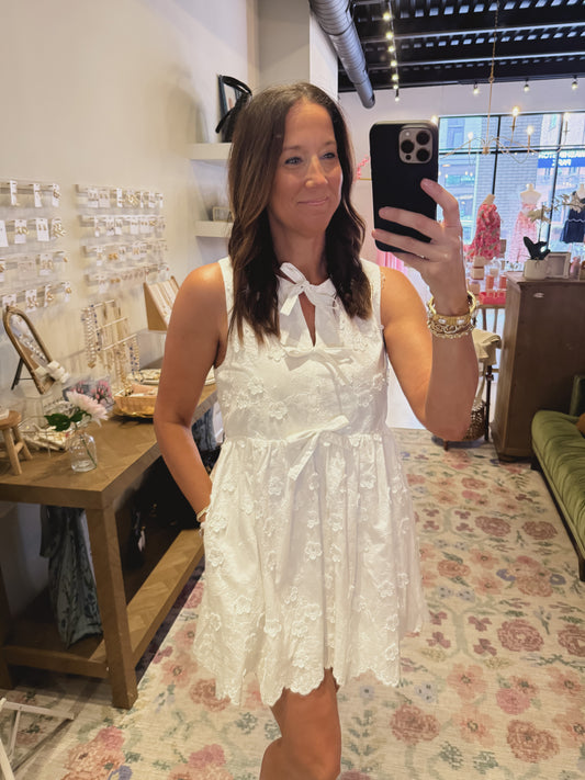 The Magnolia Bloom Dress in White