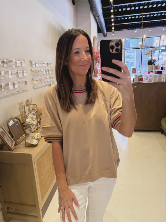 The Neutral Ground Top in Tan