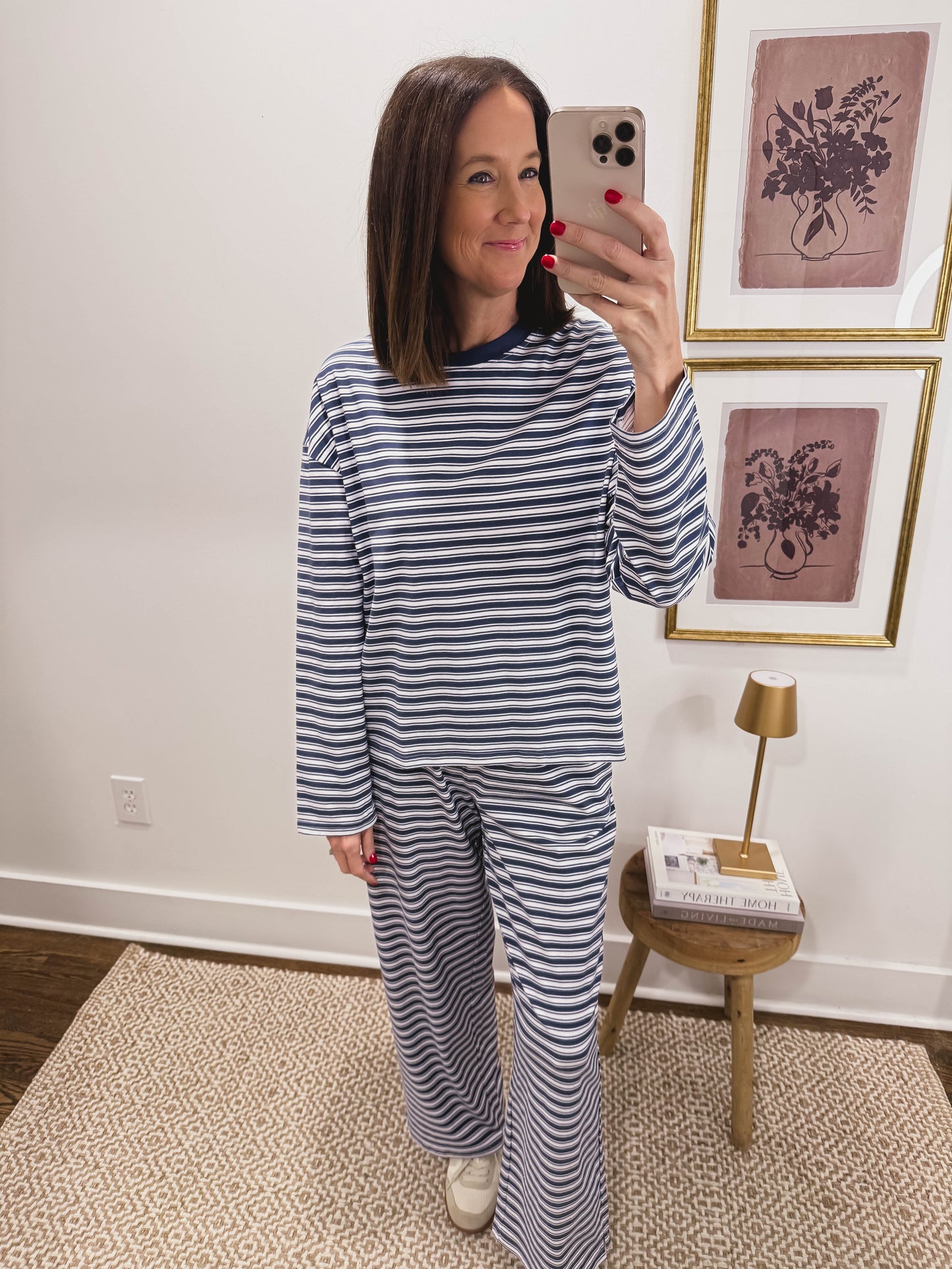 Billie Striped Loungewear Top