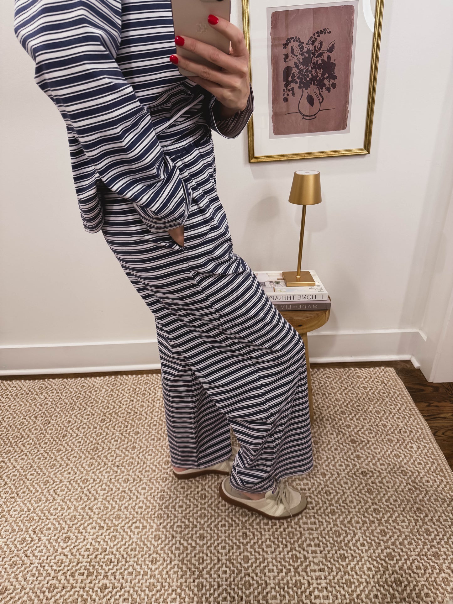 Billie Striped Loungewear Flare Pants