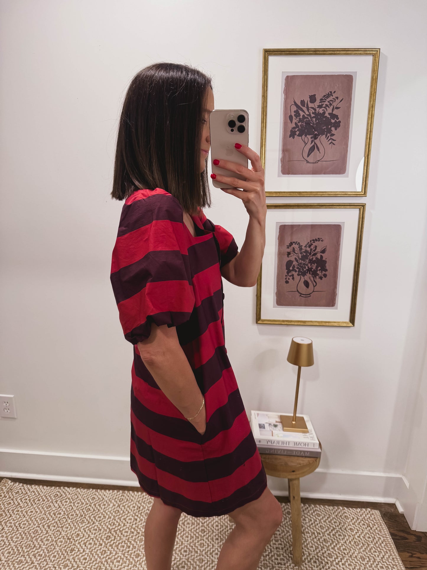 Sunset Harbor Dress in Deep Reds