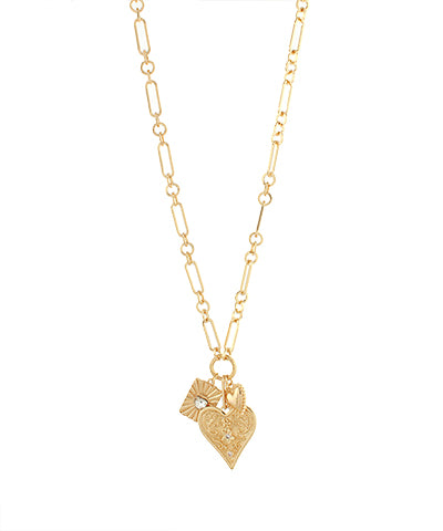 Heart and Charms Pendant Necklace