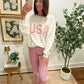 Sutton Red Striped Pants