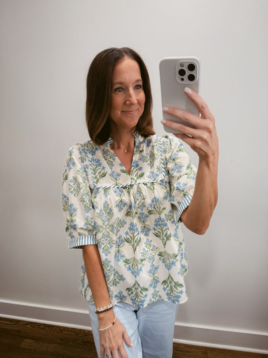 The Blue Botany Blouse