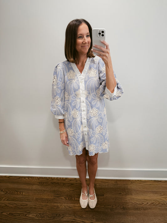 The Crochet Pinstripe Dress