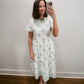 Seafoam Bloom Tiered Midi Dress