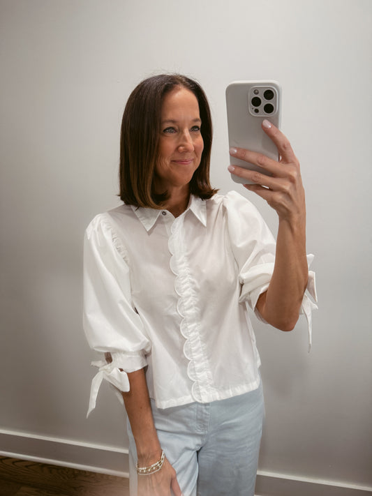 White Puff Sleeve Blouse