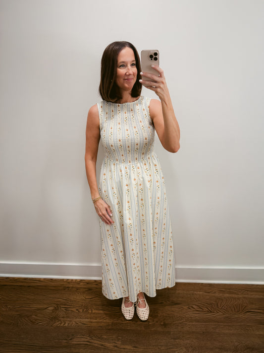 Sweet Meadow Midi Dress in Blue