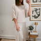Satin Grace Skirt in Beige