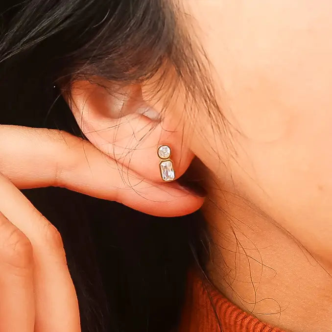 18K Gold Non-Tarnish Mini Cz Stud