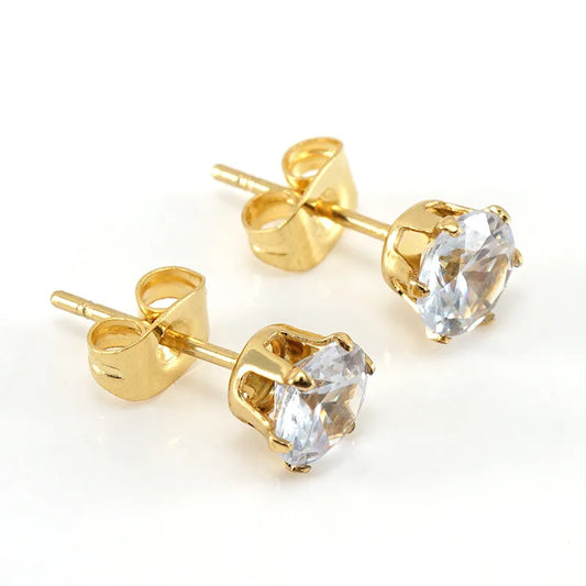 Round CZ Studs