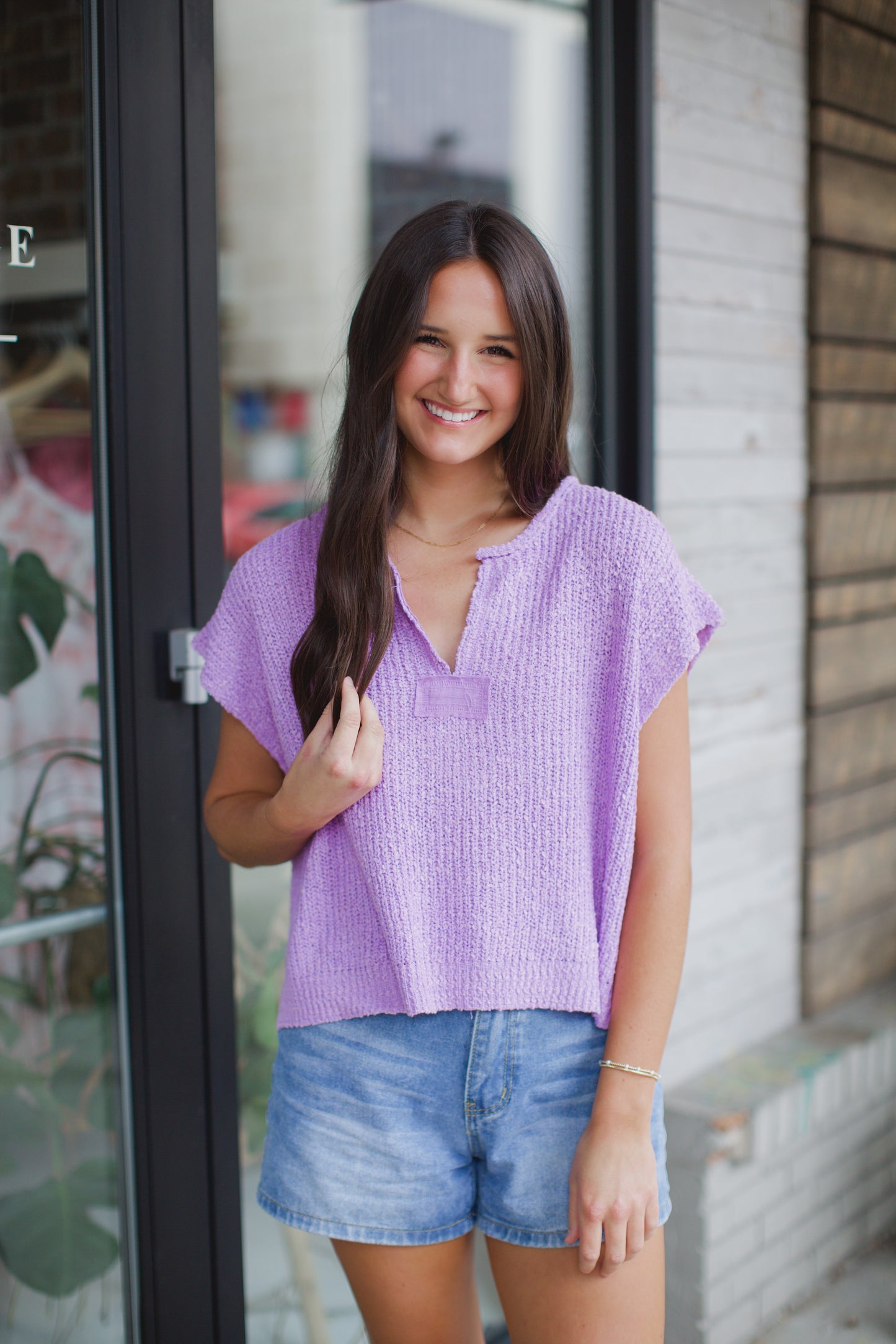 The Ava Sweater Vest in Lavender