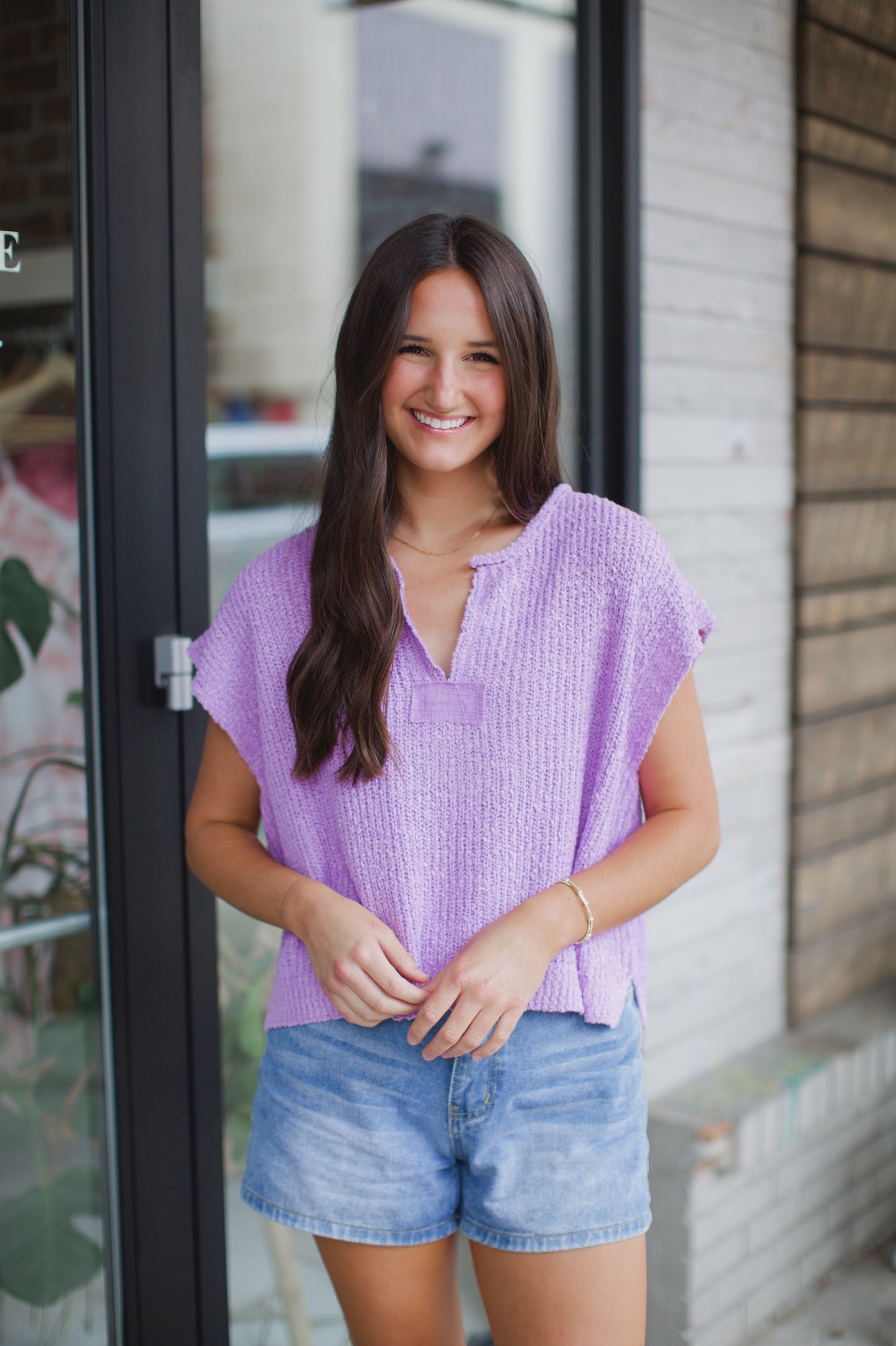 The Ava Sweater Vest in Lavender