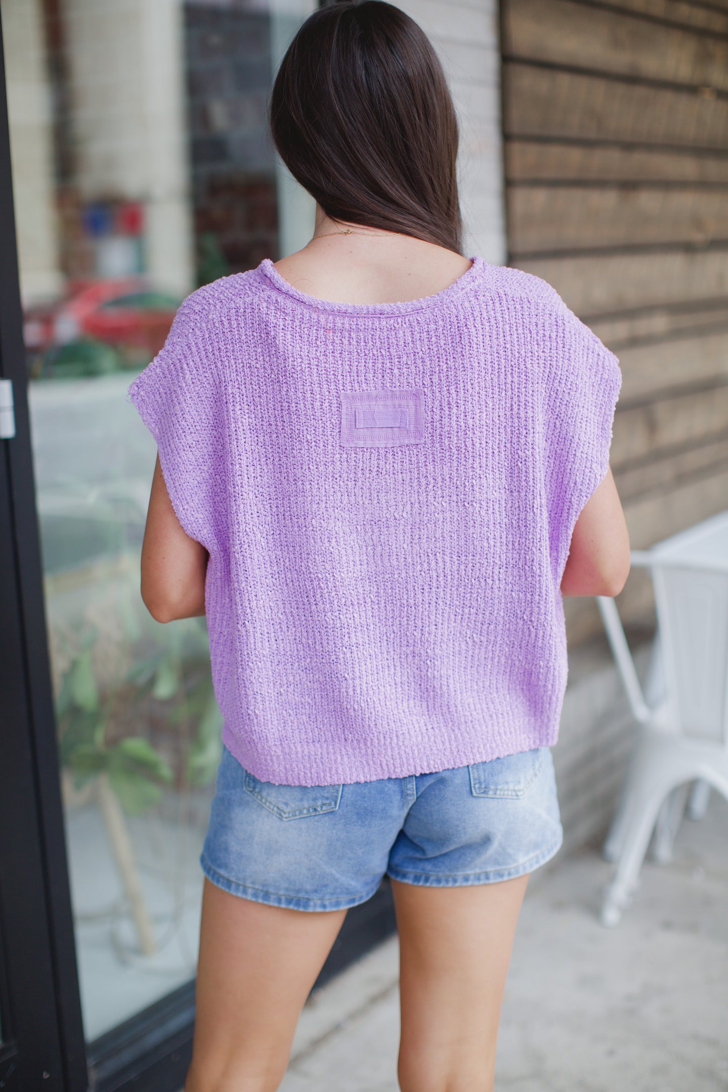 The Ava Sweater Vest in Lavender