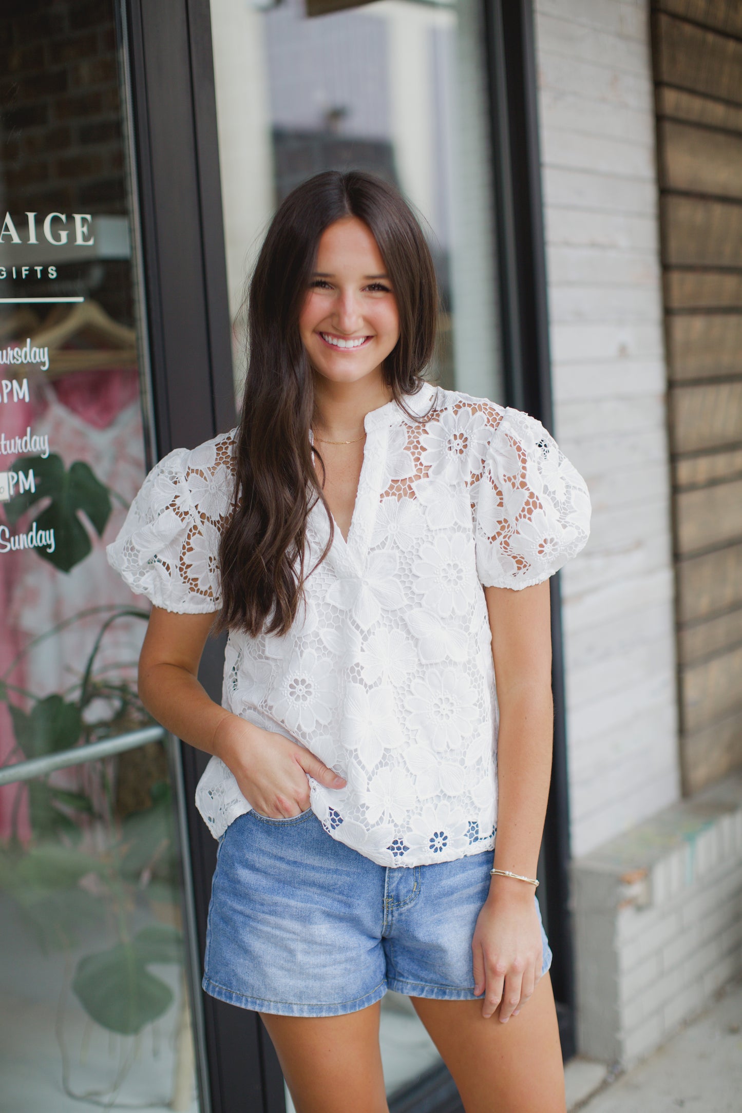 The Charlotte Floral Lace Top