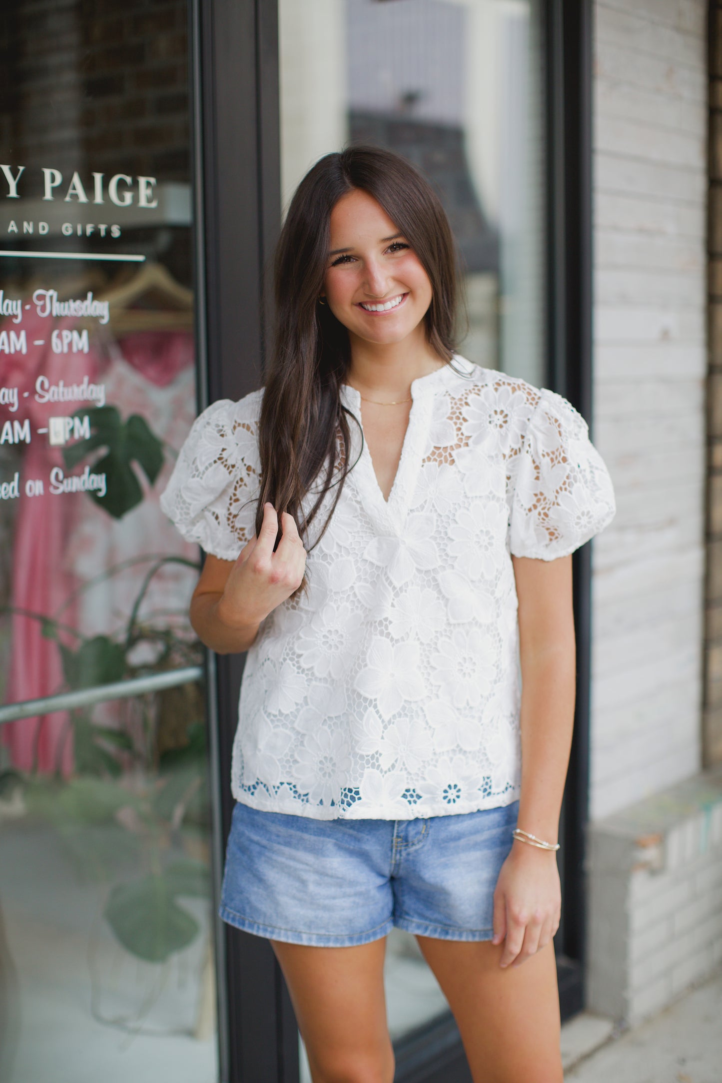 The Charlotte Floral Lace Top