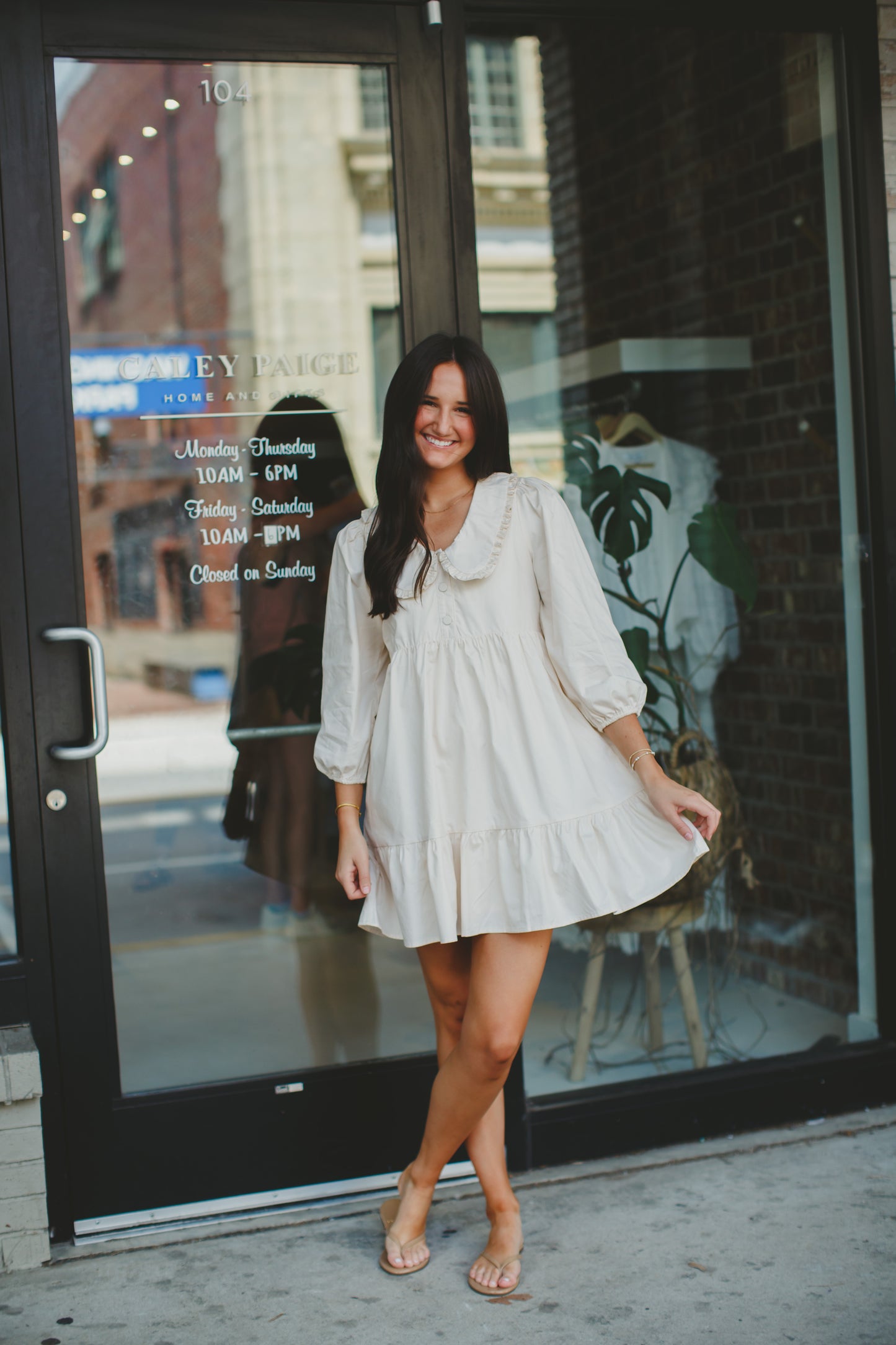 The Peony Dress in Cream