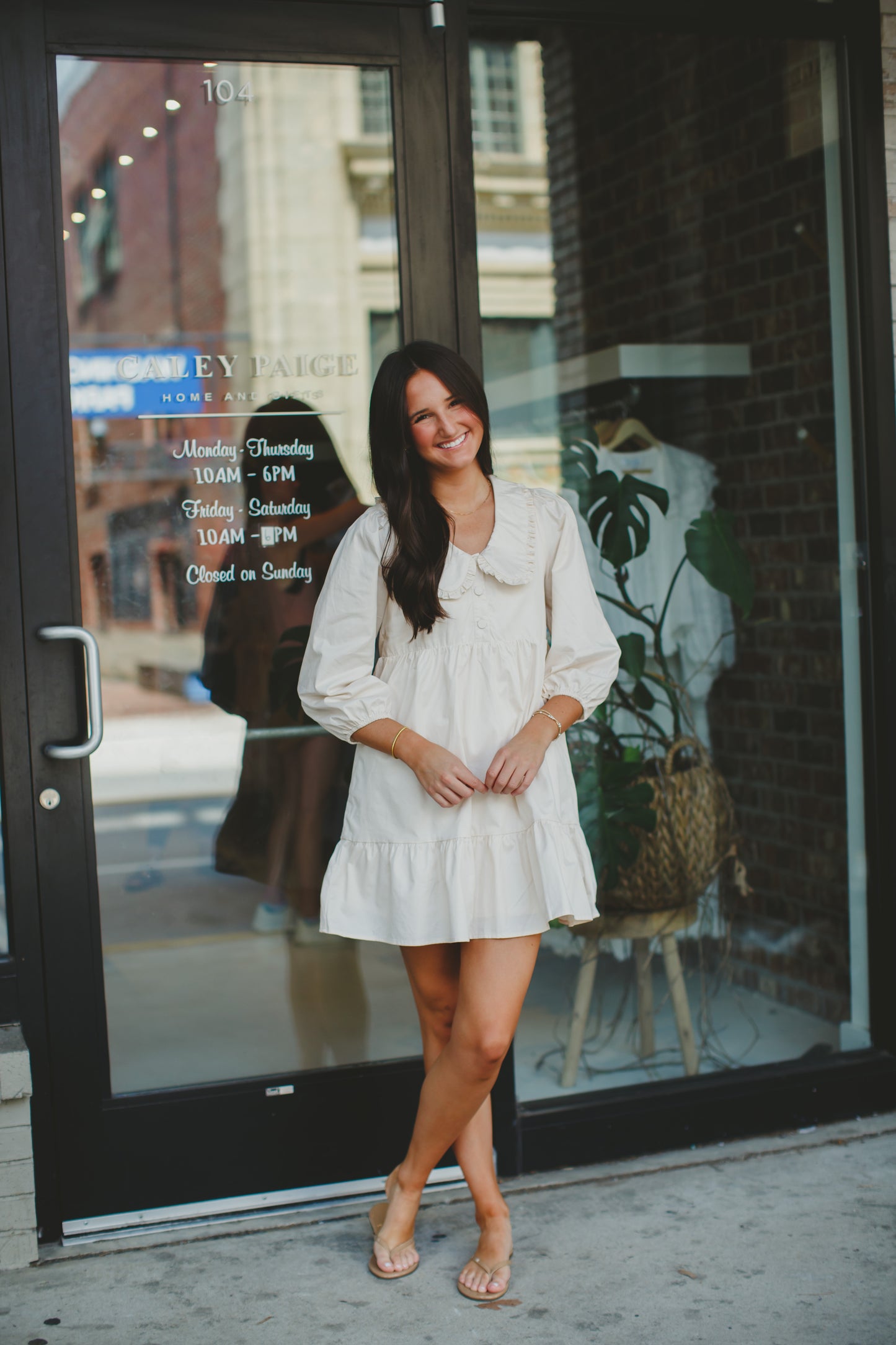 The Peony Dress in Cream