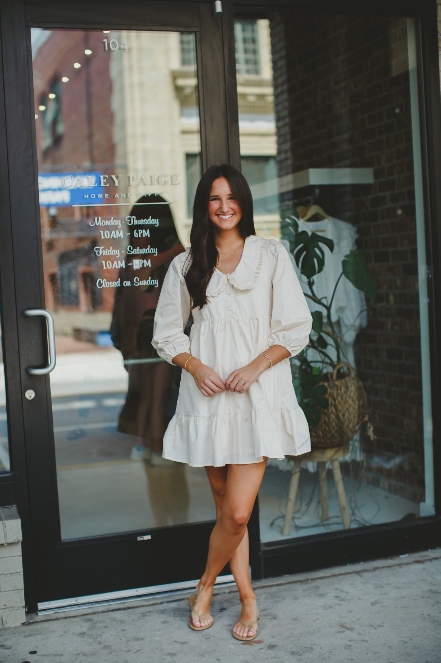 The Peony Dress in Cream