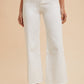 Cream High-Rise Wide Leg Jeans
