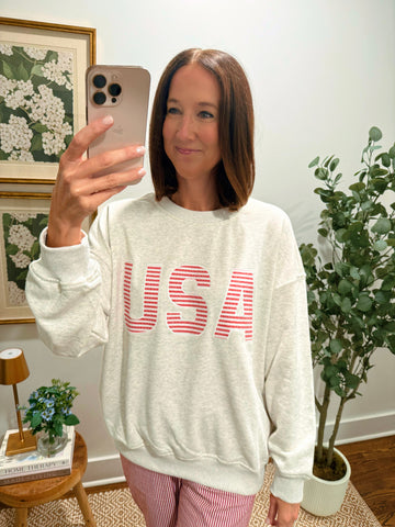 Striped USA Sweatshirt
