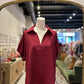 The Jane Top in Maroon