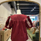 The Arden Luxe Top in Maroon