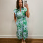 The Green Floral Eyelet Midi Dress