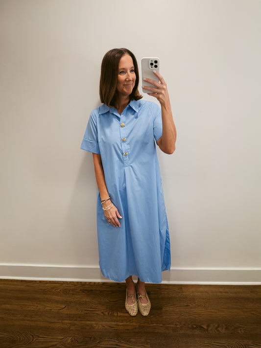 Bluebell Button Midi Dress