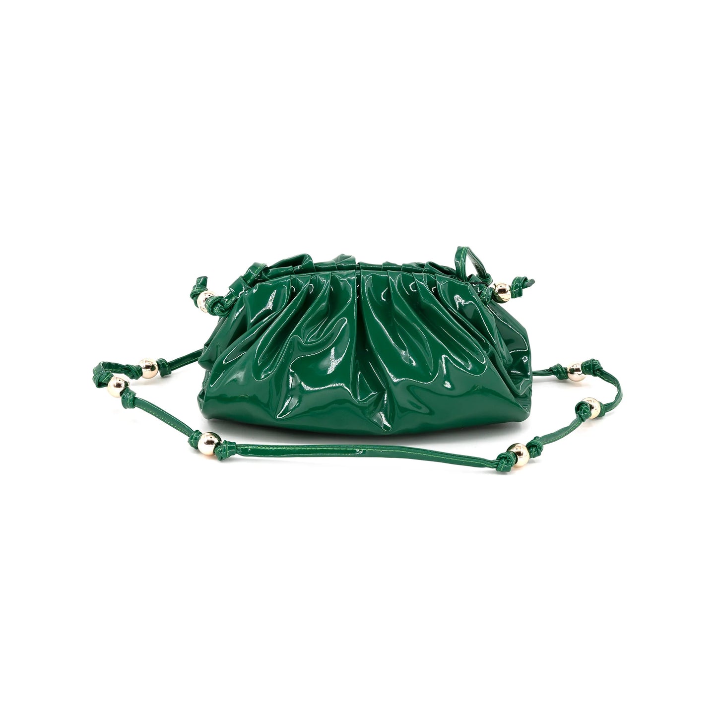 Patent Pouch Bag in Green
