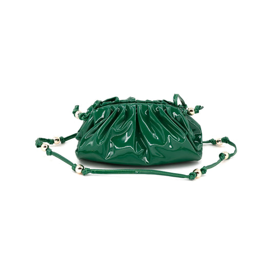 Patent Pouch Bag in Green