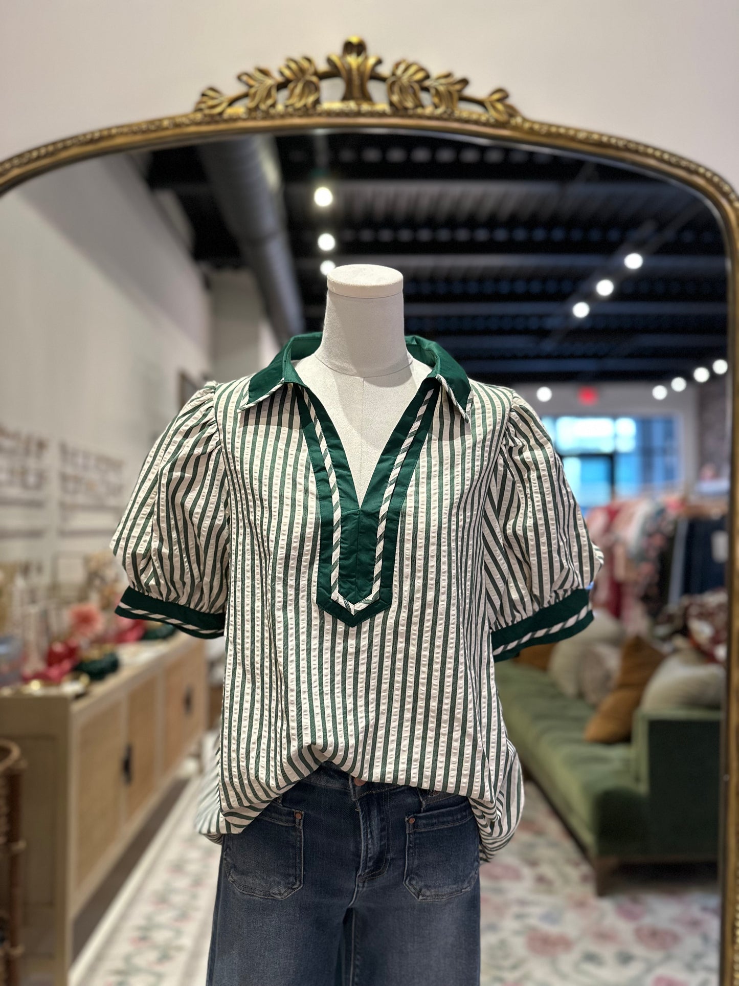 The Lottie Top In Green