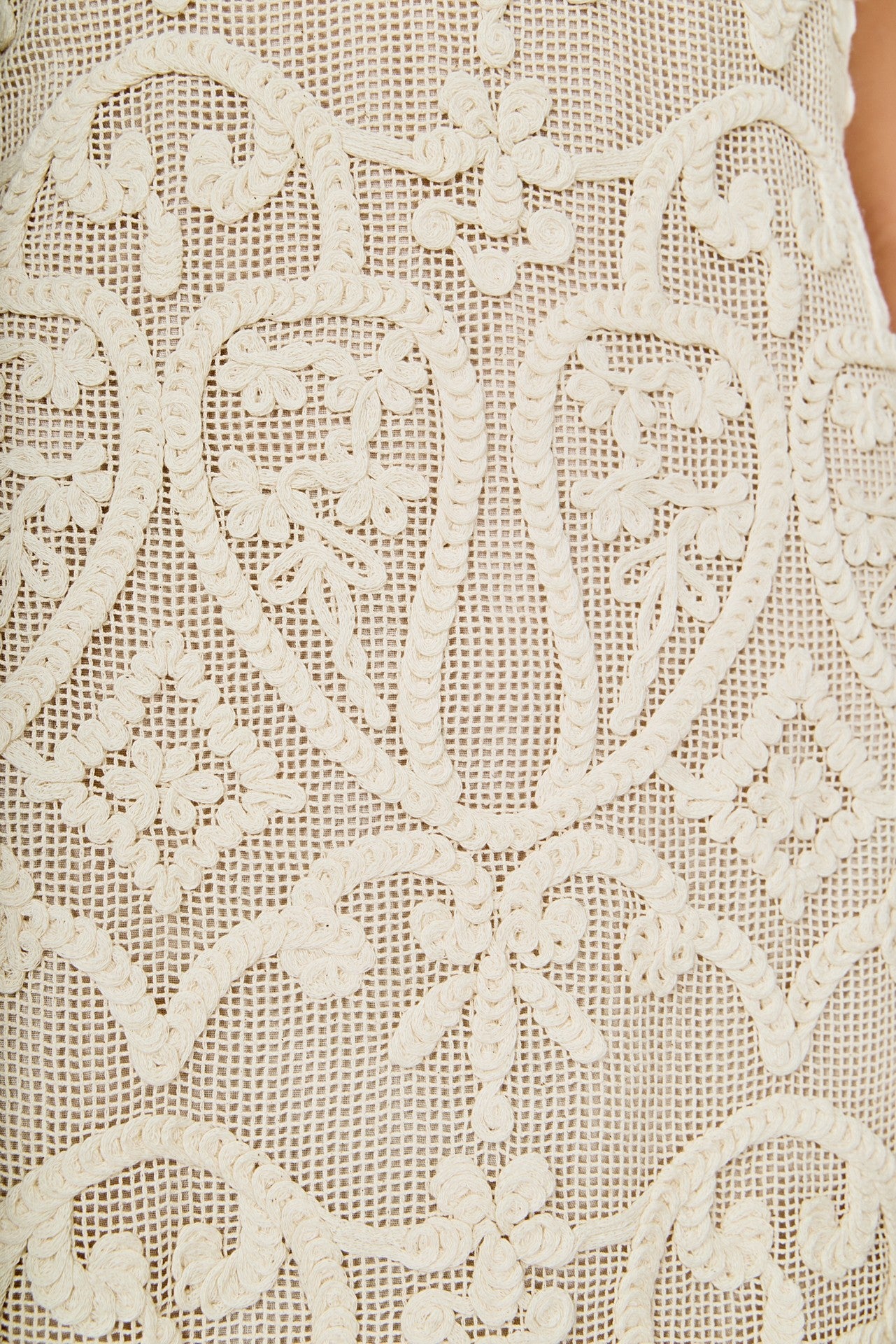 The Textured Beige Dress