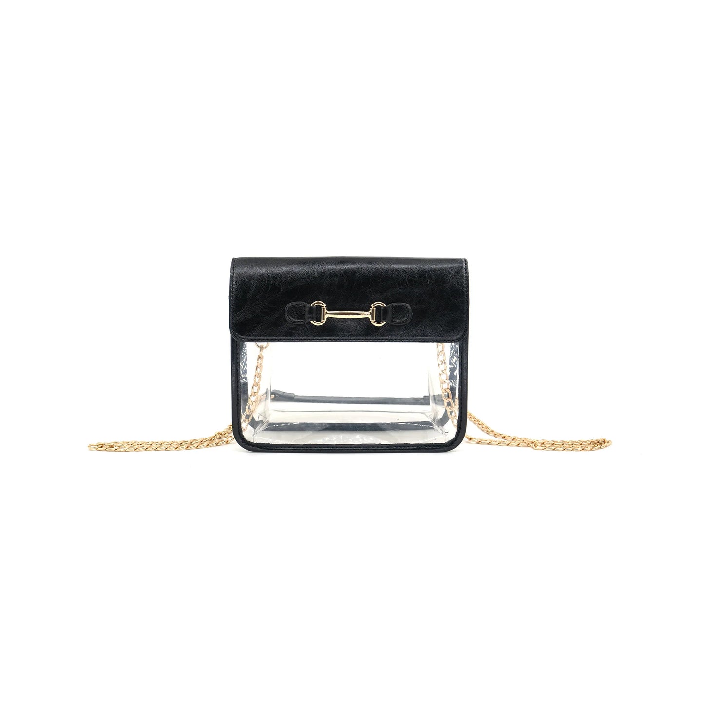 Clear Stadium Bag in Black