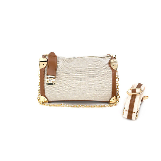 The Britney Box Bag in Beige