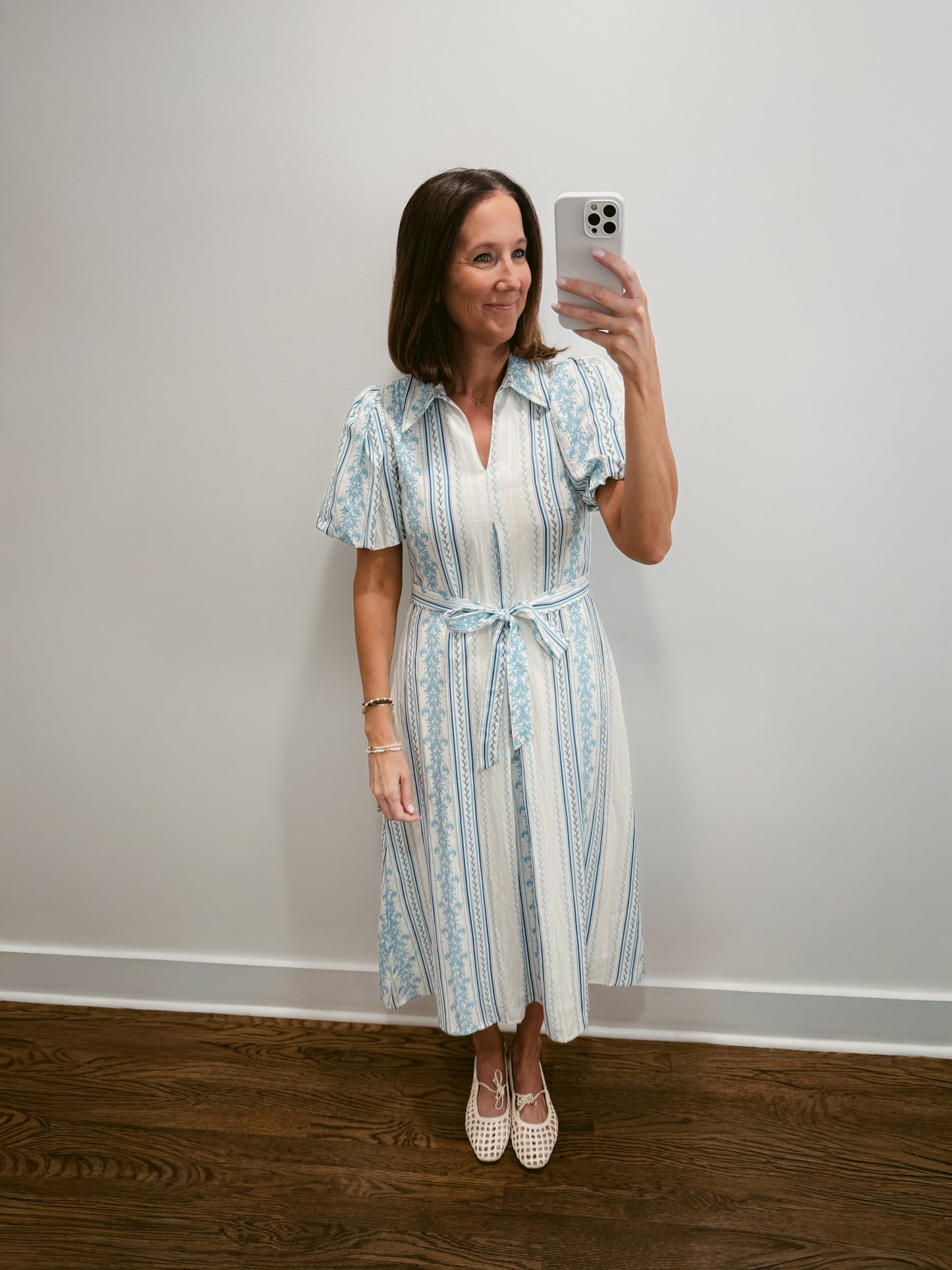 The Coastal Stripe Midi Dress