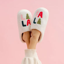 Load image into Gallery viewer, Christmas Holiday Fuzzy Slippers - Fa La La